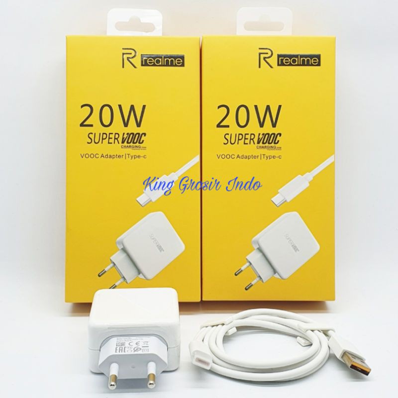 Charger Realme Tipe C ( Super VOOC 20 W / Fast Charging ) Original