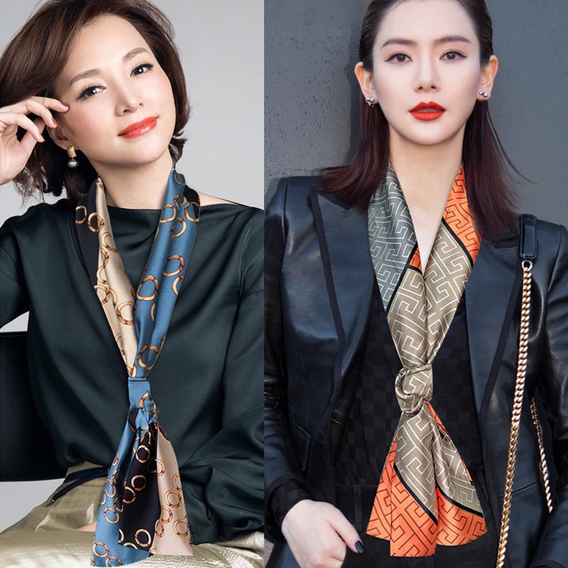 15x145 cm syal sutra wanita pita korea fashion aksesoris rambut diikat tas syal kecil