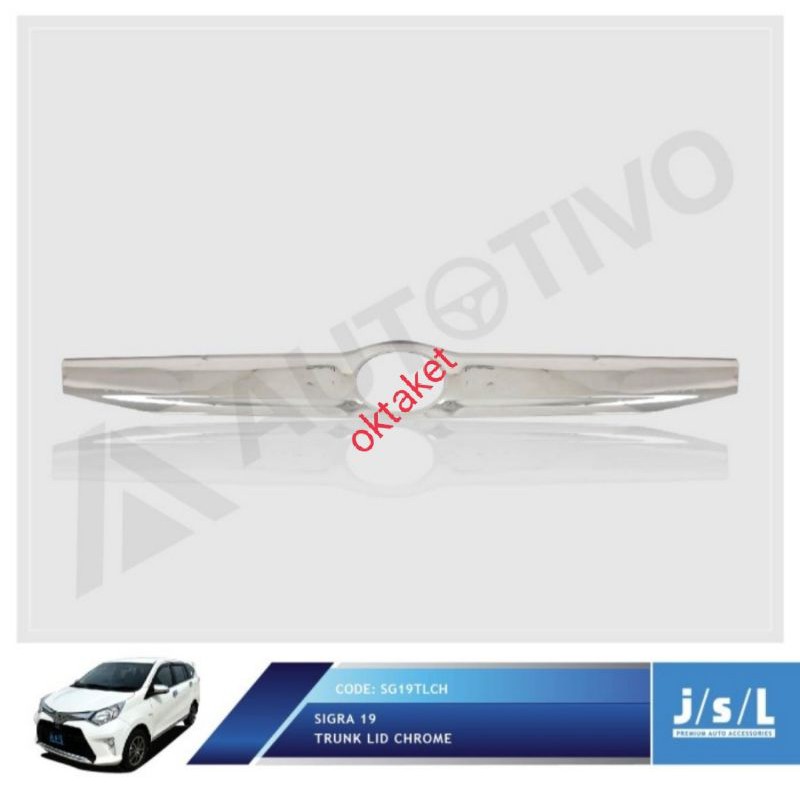 trunk lid  list bagasi belakang Calya Sigra 2019 2020 2023  chrome jsl