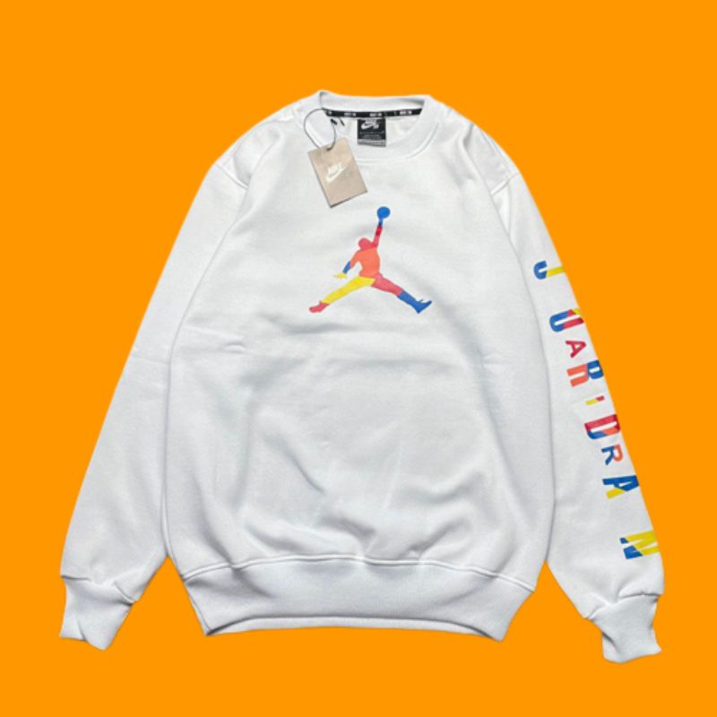 Crewneck Jordan Warna Putih Full Tag Unisex
