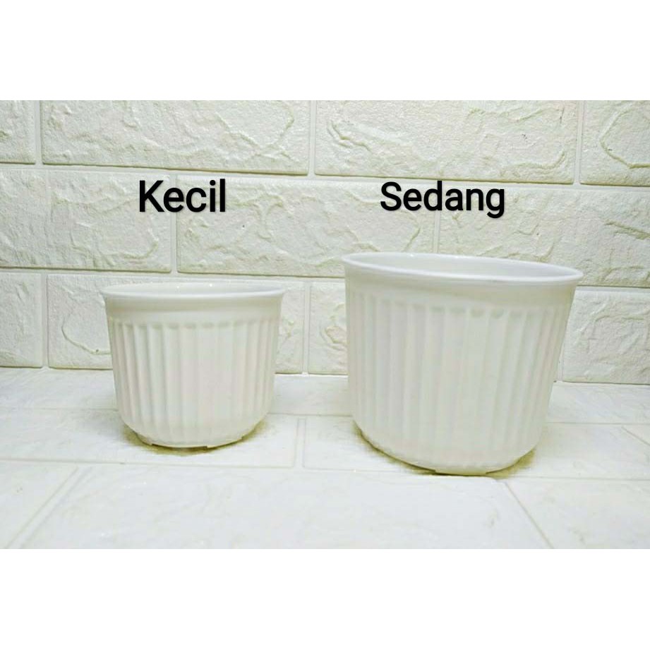 Pot Peluru Salur - Pot Dekorasi Hiasan - Pot Bunga Tanaman