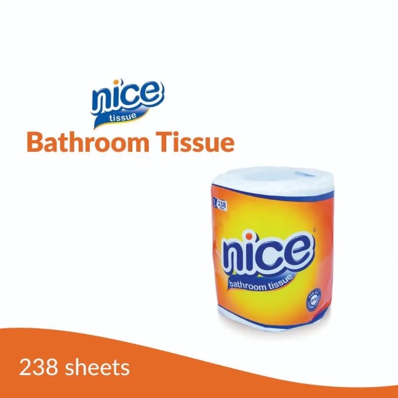 Nice Core Non Emboss Tissue Tisu Toilet Roll [238 sheets/ Roll]