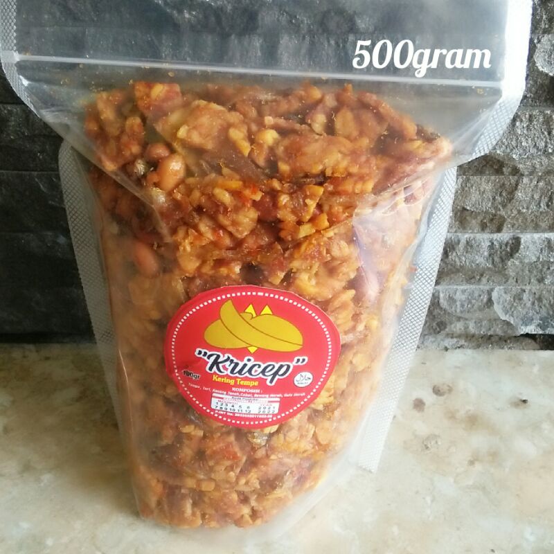 

2Xbtygneal Sakha Snack ) Kering Tempe Teri Pedas Manis/Balado (Kricep) 500Gr