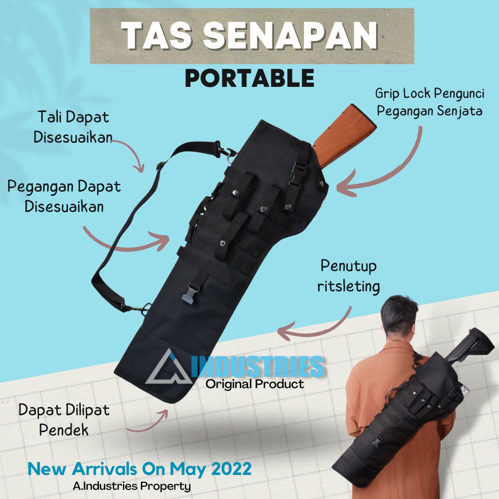 Tas Selempang Senapan Angin Berburu Hunting Gun Bag Carrier Holster Senapan PCP Mini