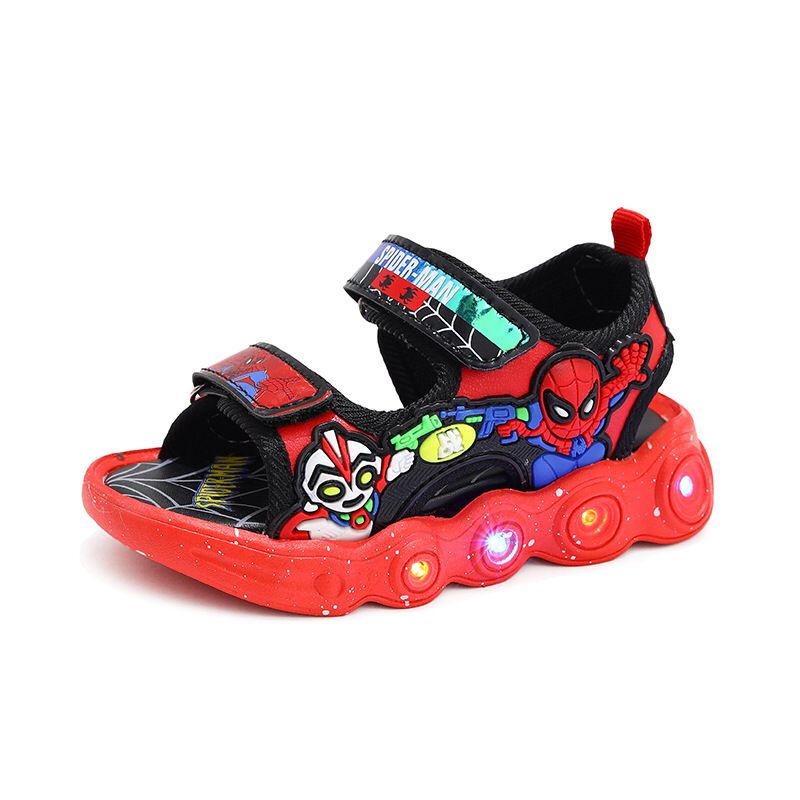 (LOLI-JKT) SD-SU-6 SANDAL ANAK COWOK MODEL SPIDERMAN VS ULTRAMAN SIZE 22-31