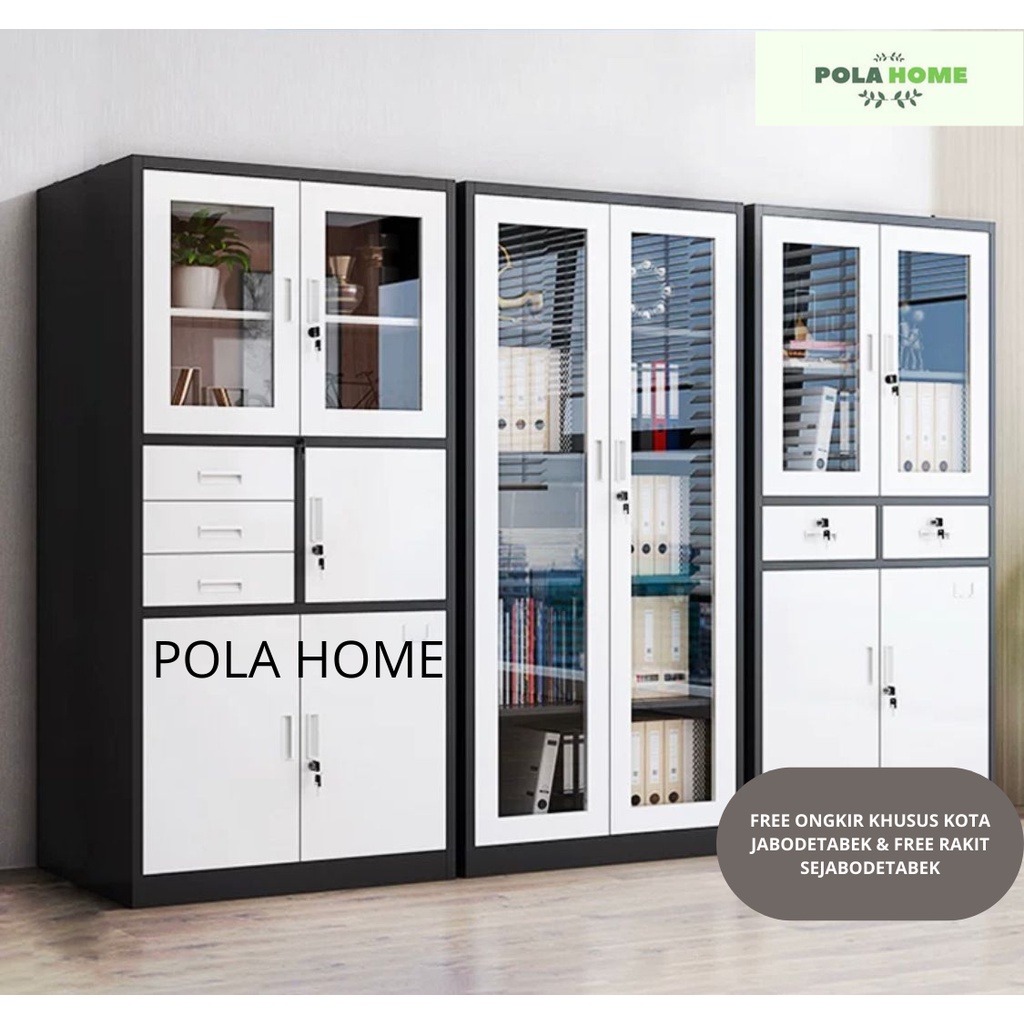 POLA FREE ONGKIR+RAKIT Filing Cabinet Besi Lemari Arsip Kantor