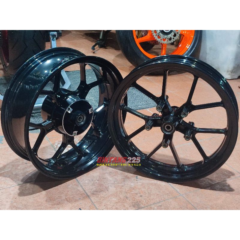 velg ROSSI R25 lebar model triple disk Velg VROSSI COBRA R25 MT25 double disk depan tapak lebar