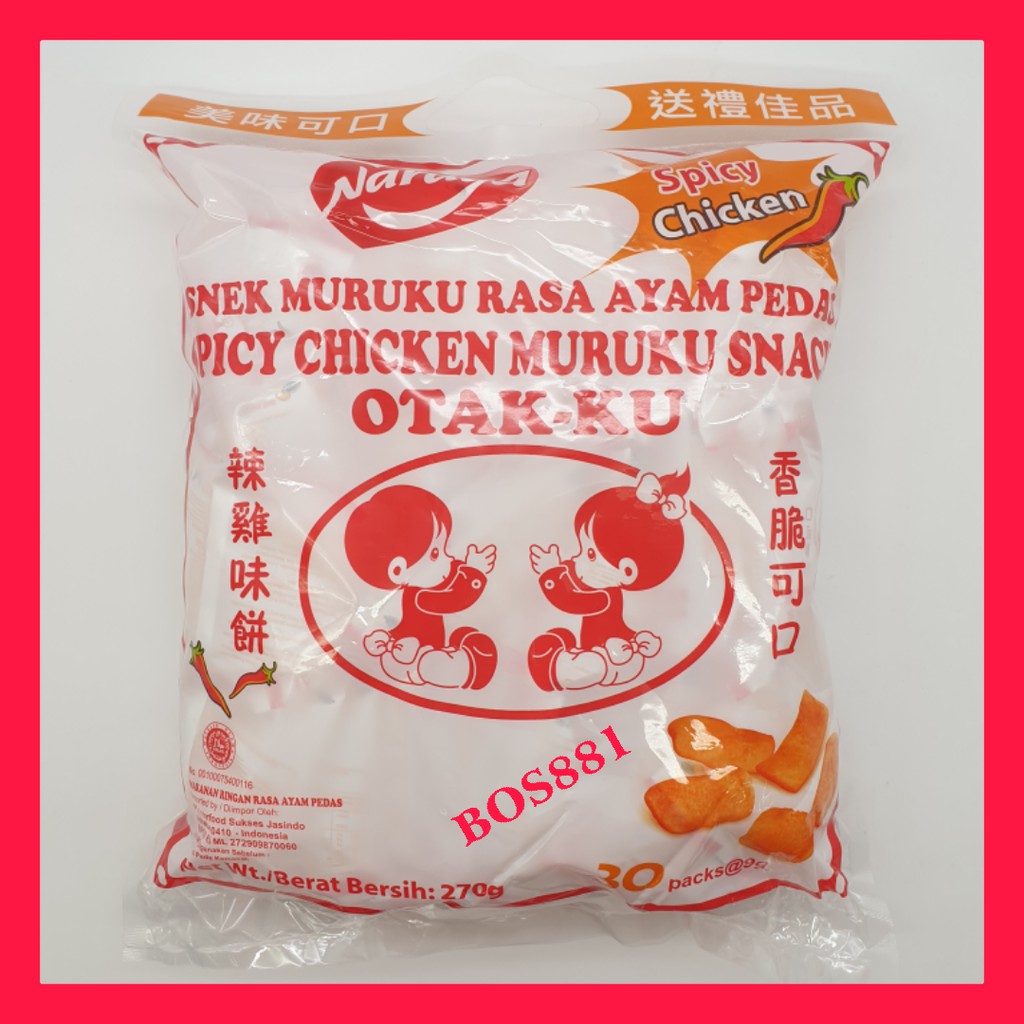 

Snek Muruku Rasa Ayam Pedas 270g isi 30bks