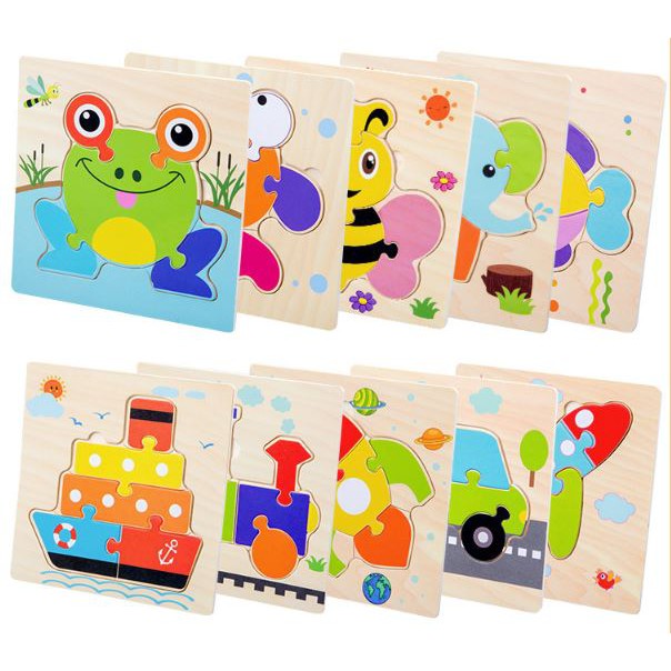 TweedyToys - Jigsaw Puzzle Kayu 3D Timbul Lucu