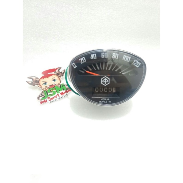 SPEEDOMETER KILOMETER VESPA SUPER HITAM