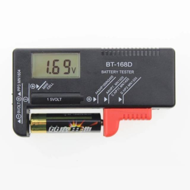 Battery Tester Digital Battery Checker Tester Batre