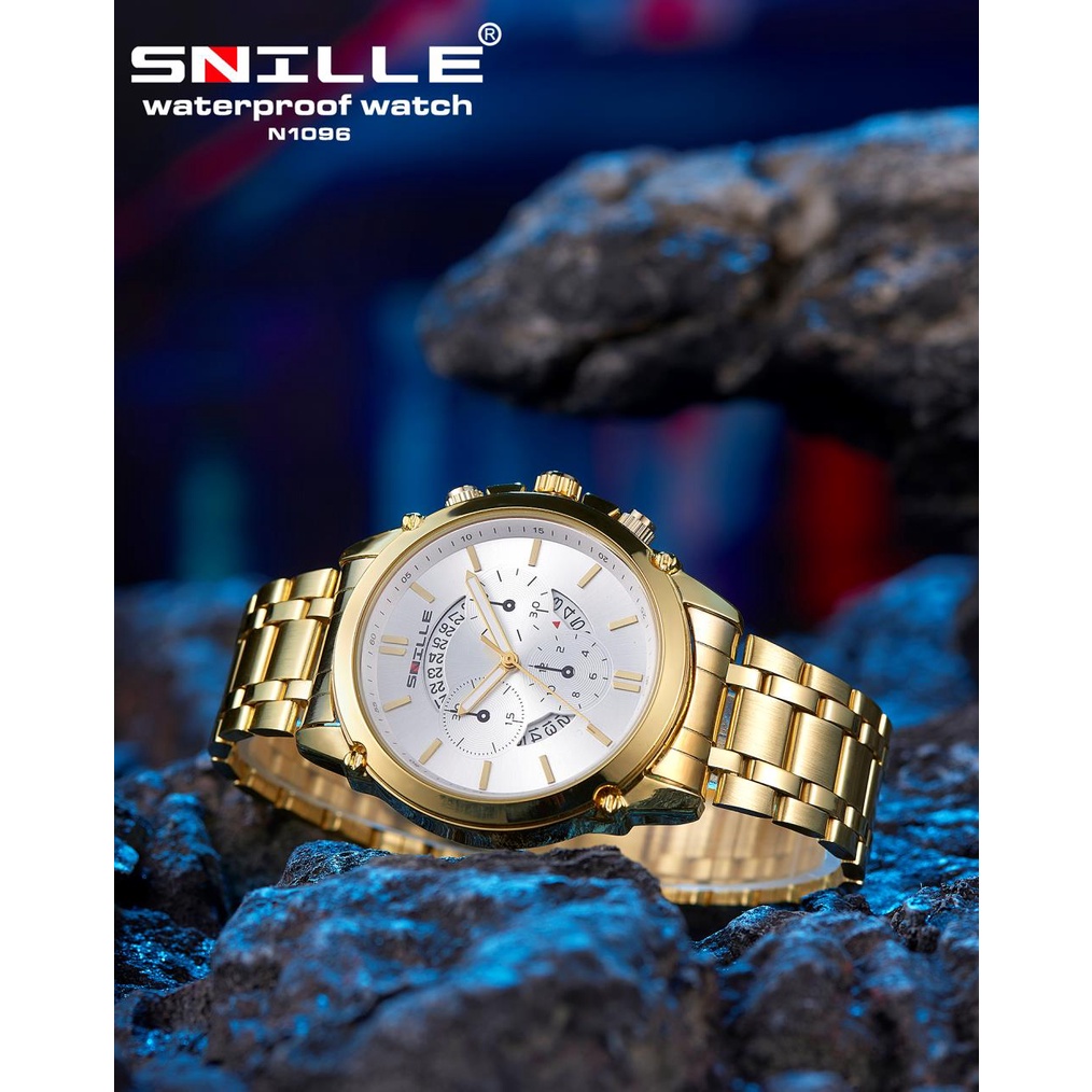 JAM TANGAN PRIA SNILLE ORIGINAL ANTI AIR RANTAI FASHION