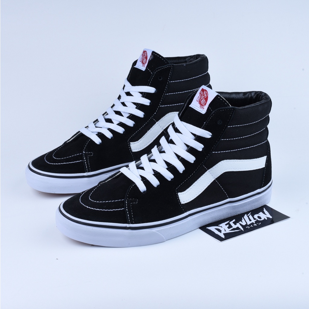 SEPATU VANS ORIGINAL SK8 HI BLACK WHITE