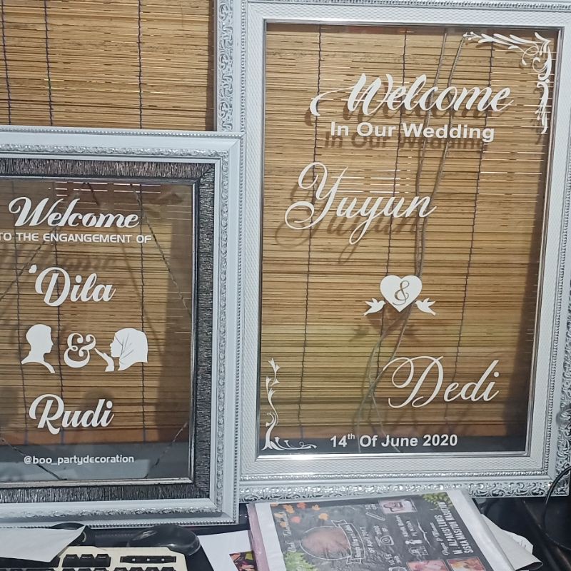 

Cutting sticker stiker Wedding (Tanpa bingkai) scotlite scotlet