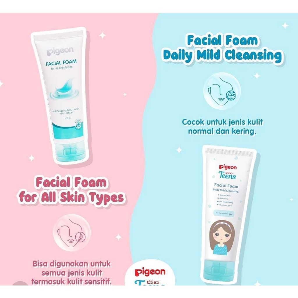 PIGEON Facial Foam daily mild / Moisturizer For All Skin Types | PIGEON Teens Facial Foam