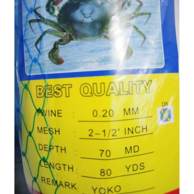 Jaring ikan jaring senar 0,20 2 1/2 inchi
