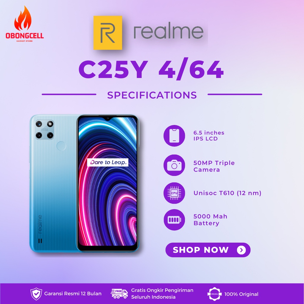 Jual Realme C25Y 4/64GB Garansi Resmi Indonesia|Shopee Indonesia