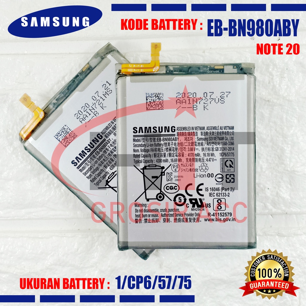 Battery Baterai EB-BN980ABY For Samsung Galaxy Note 20