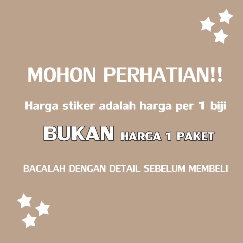 STICKER AESTHETIC ECER 1 BIJIAN / STIKER ESTETIK / STIKER TUMBLR / STIKER LUCU MURAH MAKANAN MINUMAN-7