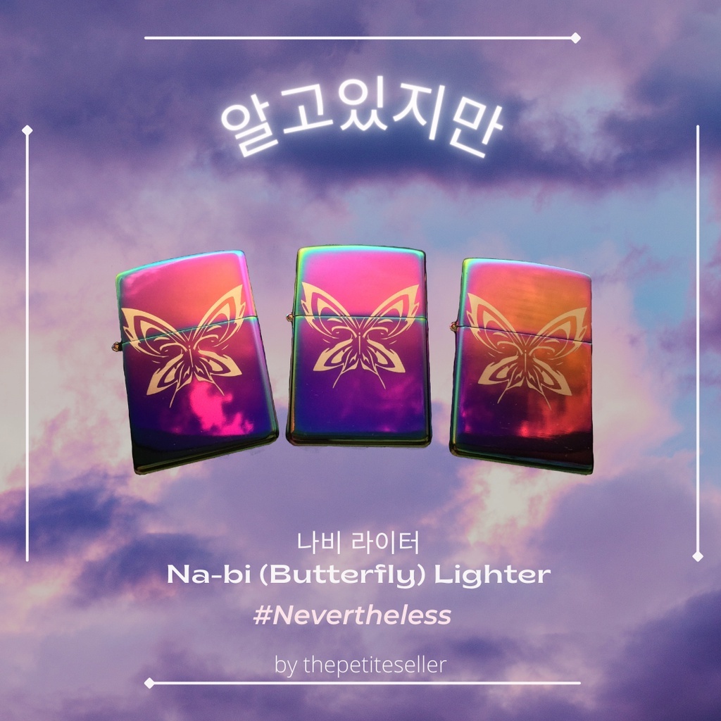 Nevertheless Song Kang (Park Jae Eon) Lighter Zippo kdrama inspired Butterfly Na-bi