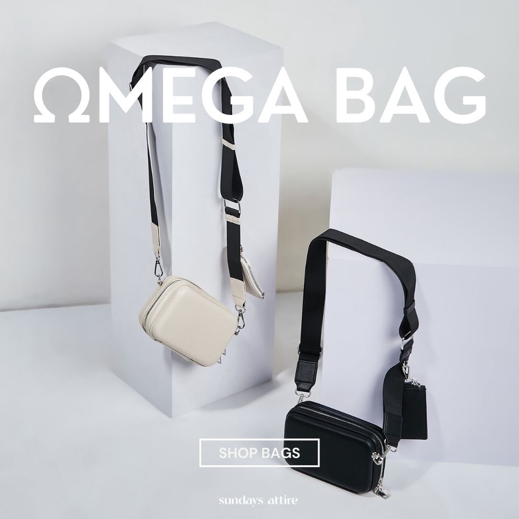 Sundays Attire - OMEGA Smooth Leather Sling Bag / Multiway Bag/ Multi Pochette