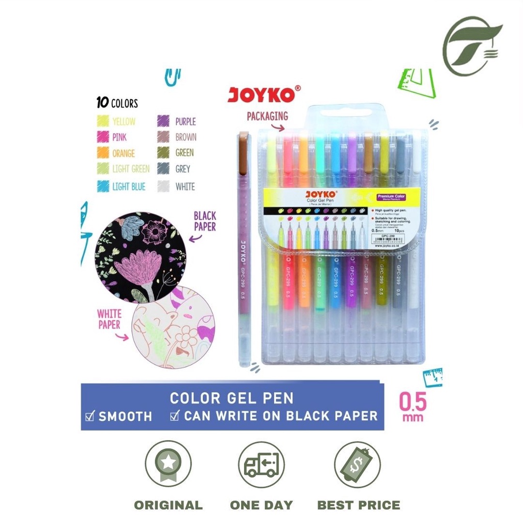 

BALLPEN GEL WARNA 0.5MM GPC-299 10PCS/PACK JOYKO