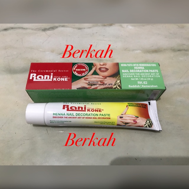 RANI KONE KUTEK REDDISH / HENNA NAIL DECORATION PASTE 30gr