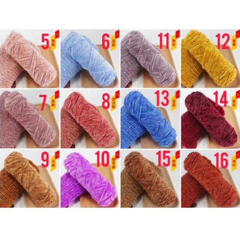 (41-52) BENANG VELVET YARN / BENANG RAJUT BLUDRU / BELUDRU ASTER