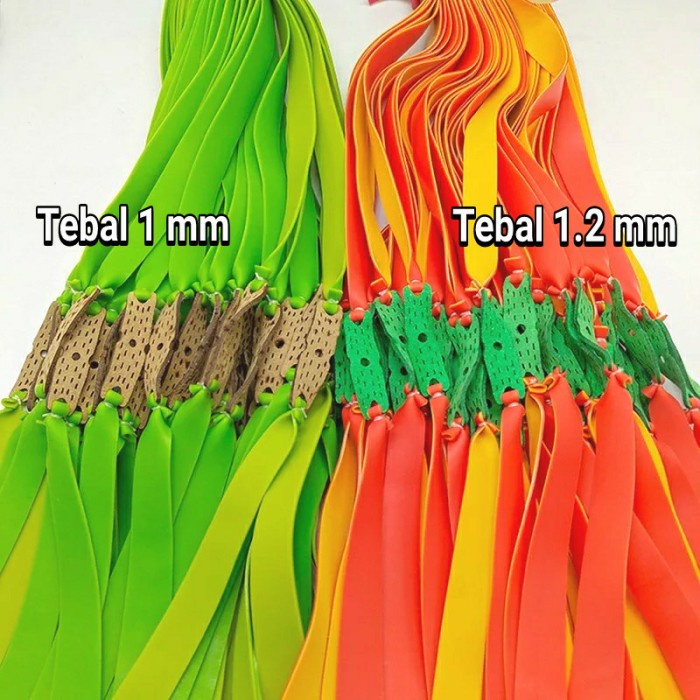 F022B0 Flatband Slingshot 2Color Ketapel Rubber Karet Tarikan Tali Ketapel - 1Mm Hijau Wq202Q