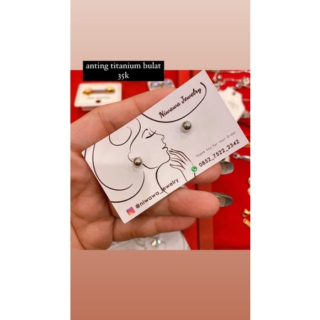 anting titanium bulat anti karat