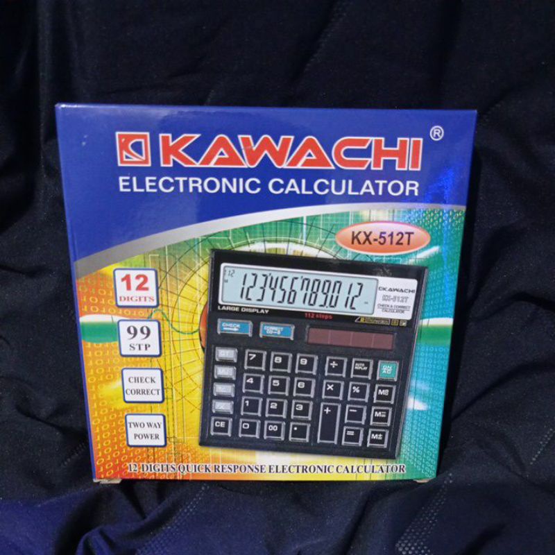 

Kawachi Kalkulator / Calculator Elektronik 12 Digit KX-512T