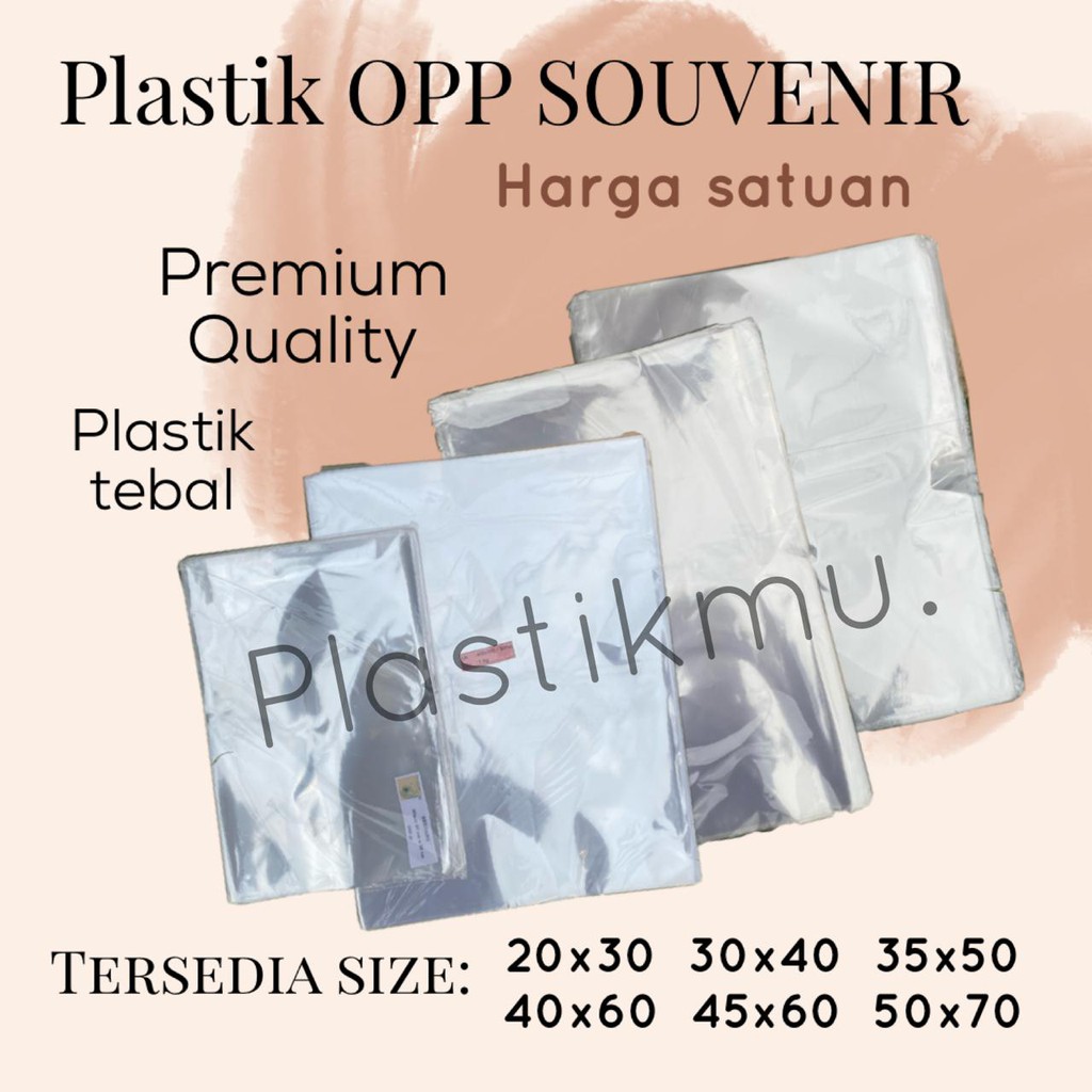 

(SATUAN) Plastik OPP TEBAL polos untuk plastik souvenir besar | plastik goodie bag | plastik packing