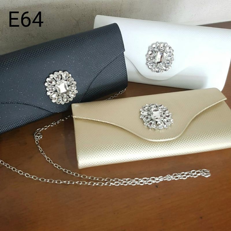 Sale! Tas Pesta  Farnell Clutch Import Murah Kondangan Mewah Cantik Gold Silver Diskon Besar