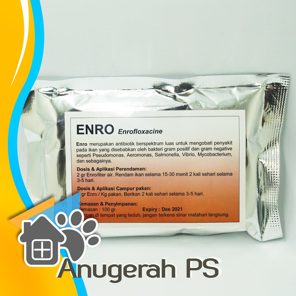 Enro 100 Antibiotik Ikan Enrofloxacin