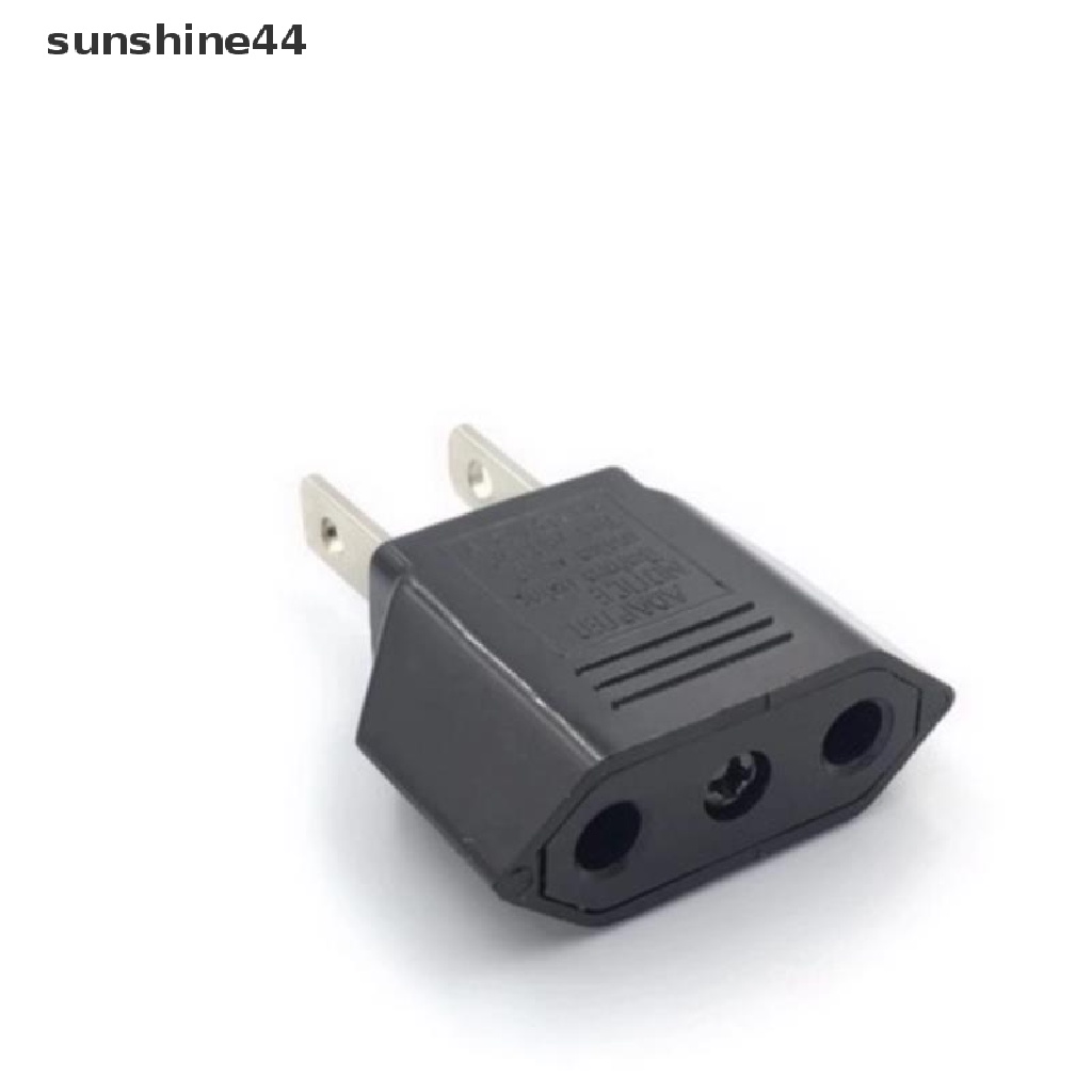 Sunshine Adapter Konverter Power Plug EU Ke US / USA Untuk Travel