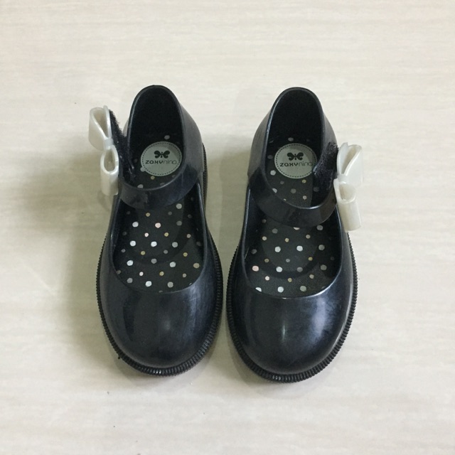Zaxy Nina Mary Jane Black Shoes Size 24 / Jelly Shoes Anak Perempuan - Preloved
