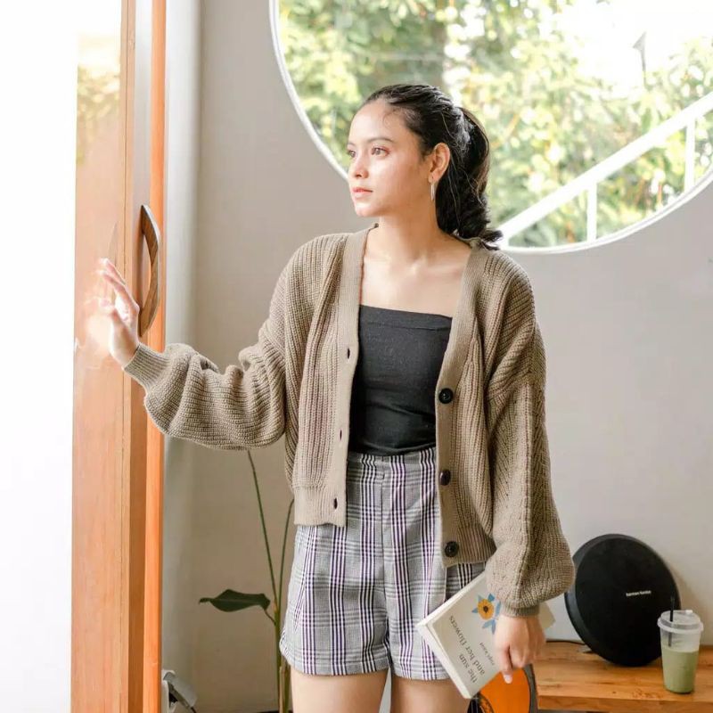 Cardigan Rajut Wanita Kancing Tebal Premium Aurel KNIT