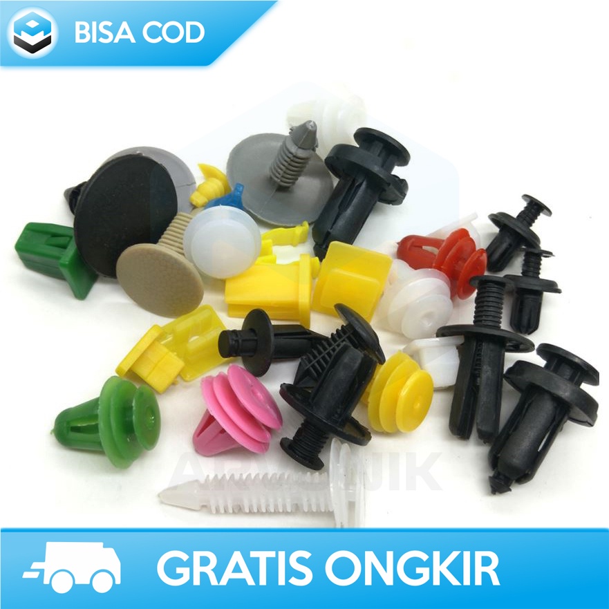 BAUT RIVET PANEL PINTU MOBIL UNIVERSAL 160PCS MULTI COLOR BENTUK MURAH