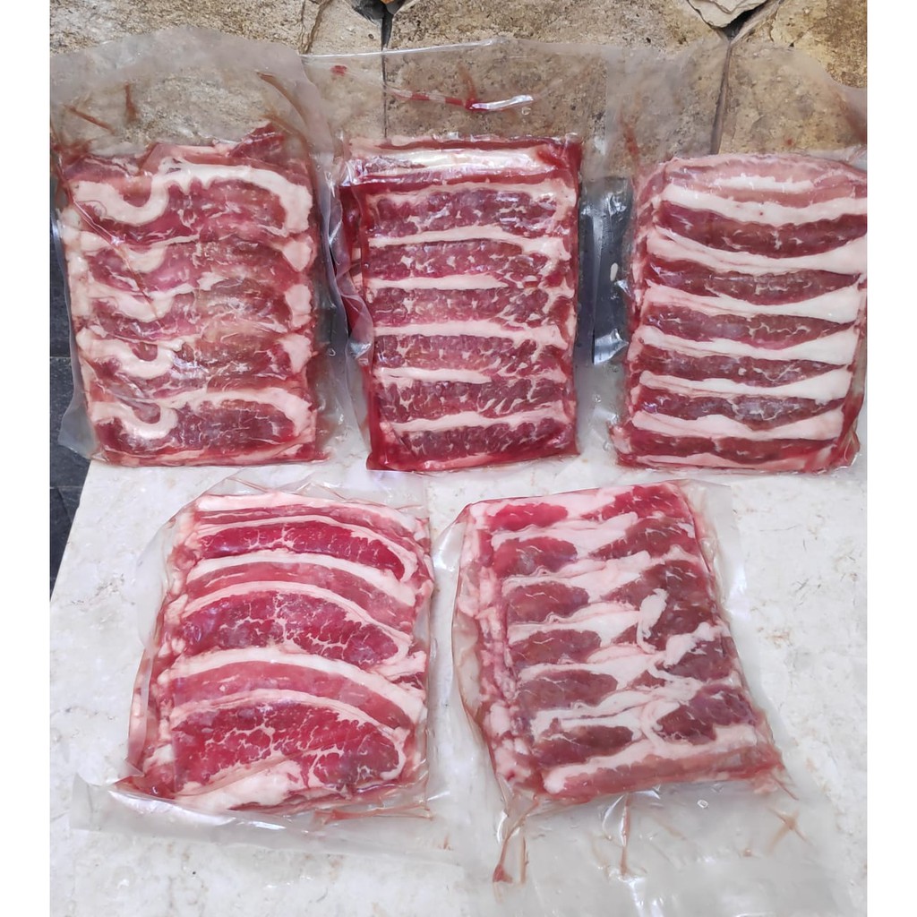 

US Beef Shortplate 500gr 1kg slice 1mm