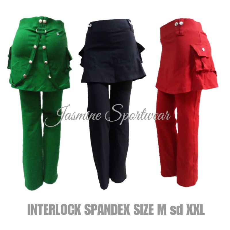 Jasmine Sportwear - Celana Rok Senam Rantai Interlock Super