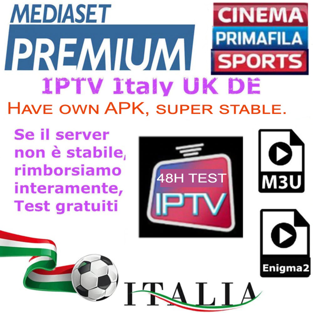 konektor Adult IPTV M3u Subscription Iptv Italy UK German French Albania Mediaset Premium For