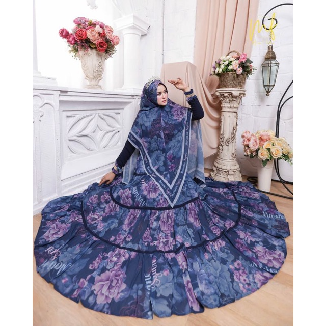 Safitri Syar'i Ori by Mariani Fashion / Gamis Set Syar'i / Gamis Pesta / Gamis Syar'i Mewah / Baju Syar'i Terbaru / Muslimah Branded Wear-3