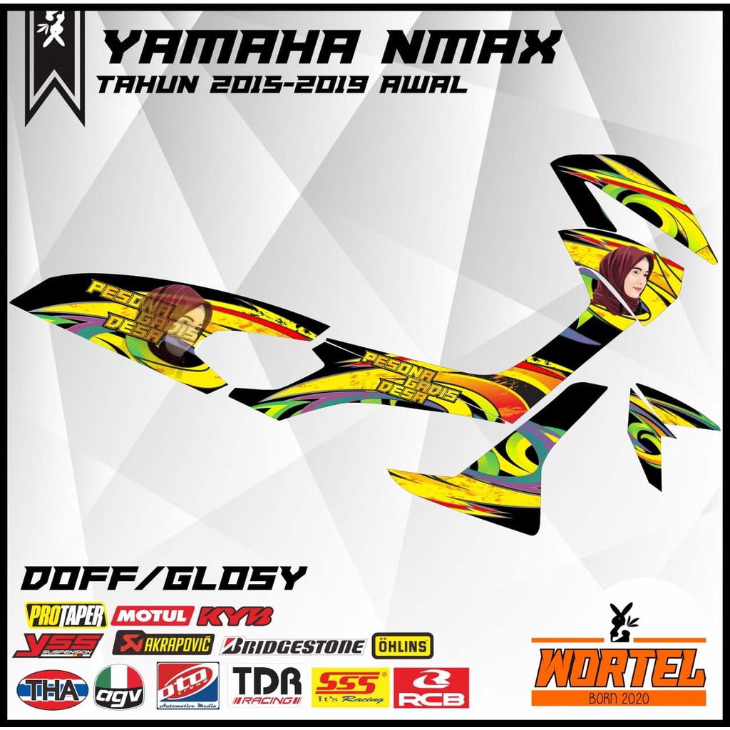 Striping NMAX-Stiker Lis Decal Motor NMAX Hijab
