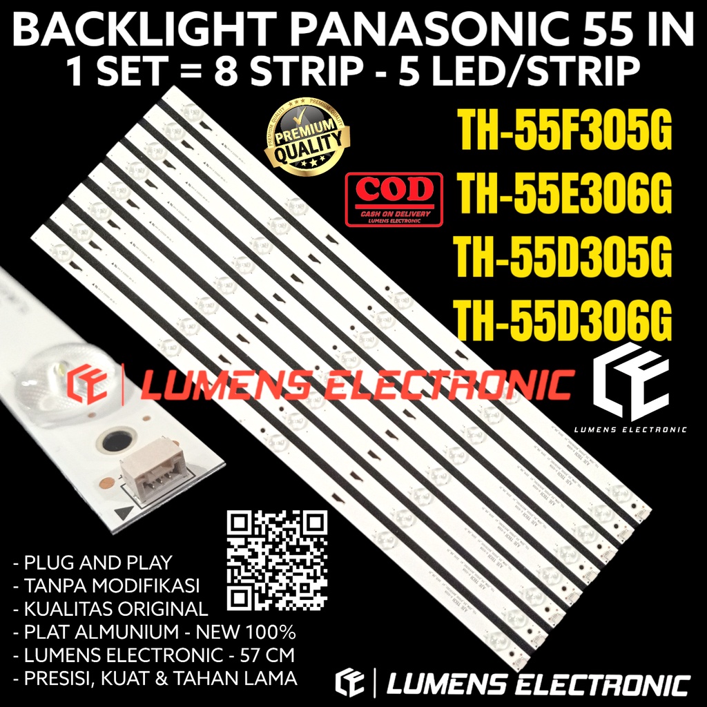 BACKLIGHT TV LED PANASONIC 55 INC TH 55F305 55E306 55D305 55D306 55F305G 55E306G 55D305G 55D306G LAM