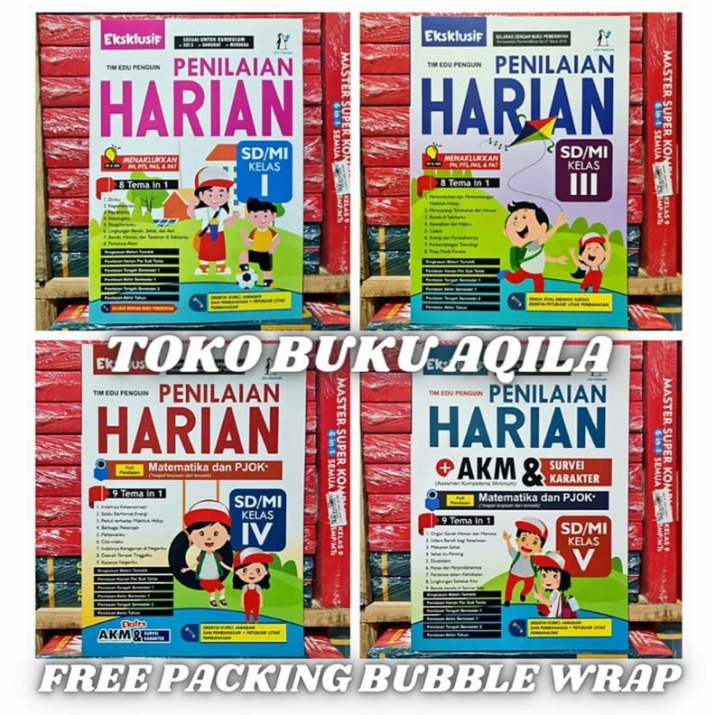 Jual Buku Soal Eksklusif Penilaian Harian Kelas 1 3 4 5 Sd Mi Edu