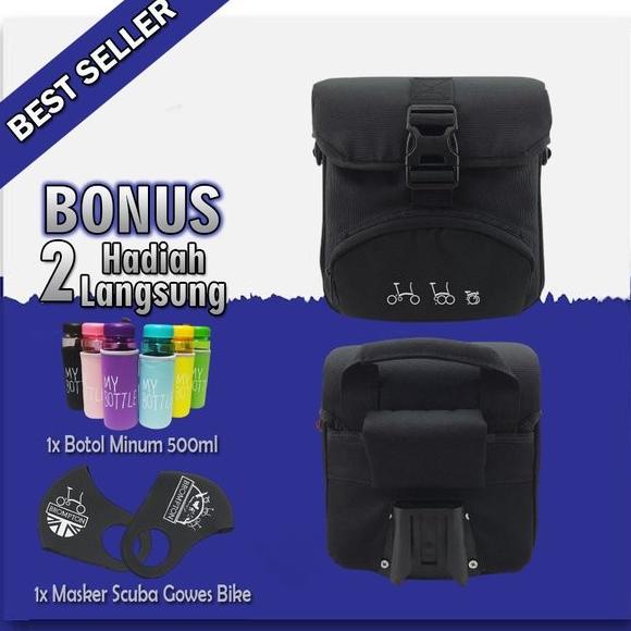 TAS FRONT BLOCK FRONTBAG SEPEDA LIPAT BROMPTON TRIFOLD TERN DAHON SDFG6546E