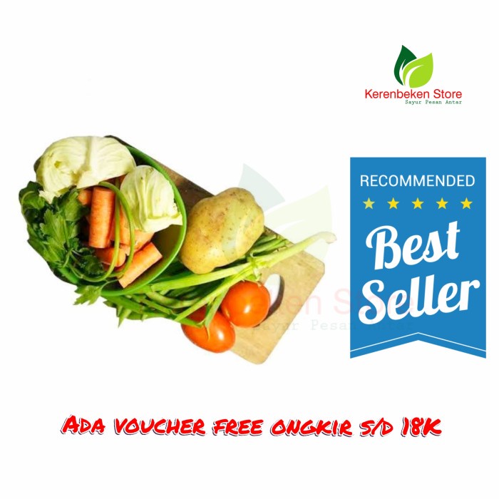 

paket bahan sayur sop ( 2 - 3 mangkok)