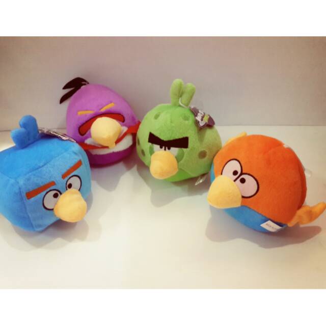 Boneka Gantungan Cop Angry Bird Space Import 1 set 4 pcs 16 Cm