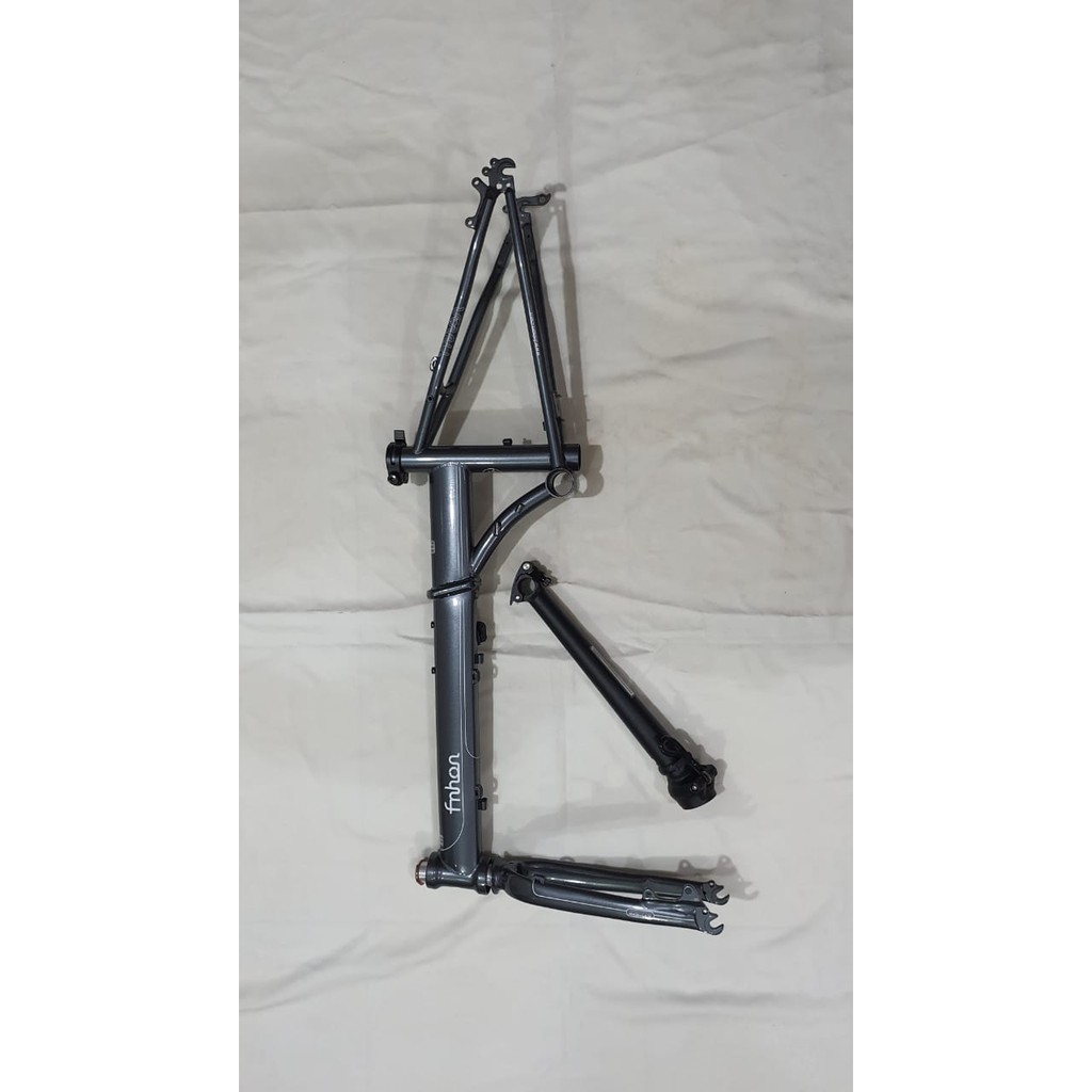 Frame FNHON Storm fork dan hp Grey Metalic abu abu silver stone Discbrake Disc Brake DB not Blast