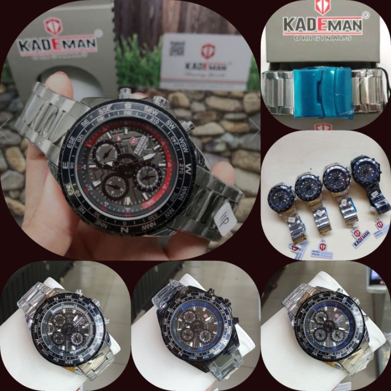 KADEMAN KDM6161 Jam Tangan Analog Pria Chronograph Original Water Resistant